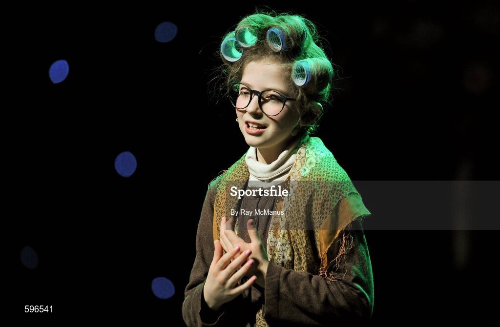 18 February 2012; Roisín Ní Bhrádaig, St Patrick's GAA Club, Palmerstown, Dublin, performing in the 'Recitation / Storytelling' competition in the All-Ireland Scór na nÓg Final 2012. Roisín ultimately won the National title. Royal Theatre & Events Centre, Castlebar, Co. Mayo. Picture credit: Ray McManus / SPORTSFILE
