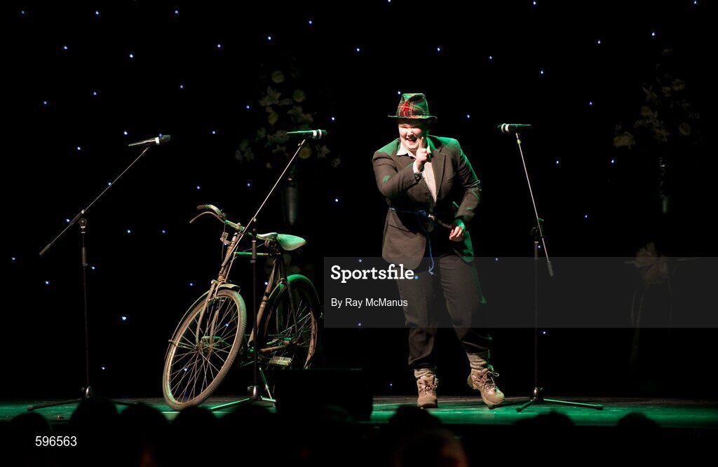 18 February 2012; Tracey Cronin, Iveleary GAA Club, Co. Cork, performing in the 'Recitation / Storytelling' competition in the All-Ireland Scór na nÓg Final 2012. Royal Theatre & Events Centre, Castlebar, Co. Mayo. Picture credit: Ray McManus / SPORTSFILE