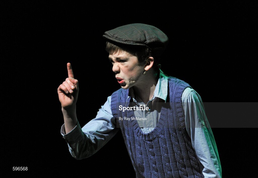 18 February 2012; Pauric Halpin, St Barry's GAA Club, Co. Roscommon, performing in the 'Recitation / Storytelling' competition in the All-Ireland Scór na nÓg Final 2012. Royal Theatre & Events Centre, Castlebar, Co. Mayo. Picture credit: Ray McManus / SPORTSFILE