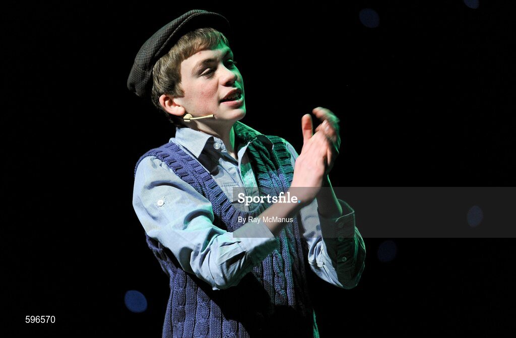 18 February 2012; Pauric Halpin, St Barry's GAA Club, Co. Roscommon, performing in the 'Recitation / Storytelling' competition in the All-Ireland Scór na nÓg Final 2012. Royal Theatre & Events Centre, Castlebar, Co. Mayo. Picture credit: Ray McManus / SPORTSFILE