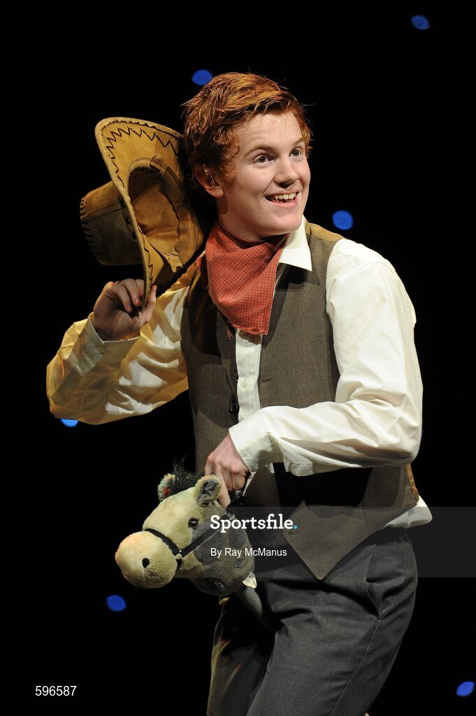 18 February 2012; Conor Lambert, a member of the Carnew Emmetts GAA Club, Co. Wicklow, who won the event, performing in the 'Novelty Act' competition in the All-Ireland Scór na nÓg Final 2012. Royal Theatre & Events Centre, Castlebar, Co. Mayo. Picture credit: Ray McManus / SPORTSFILE