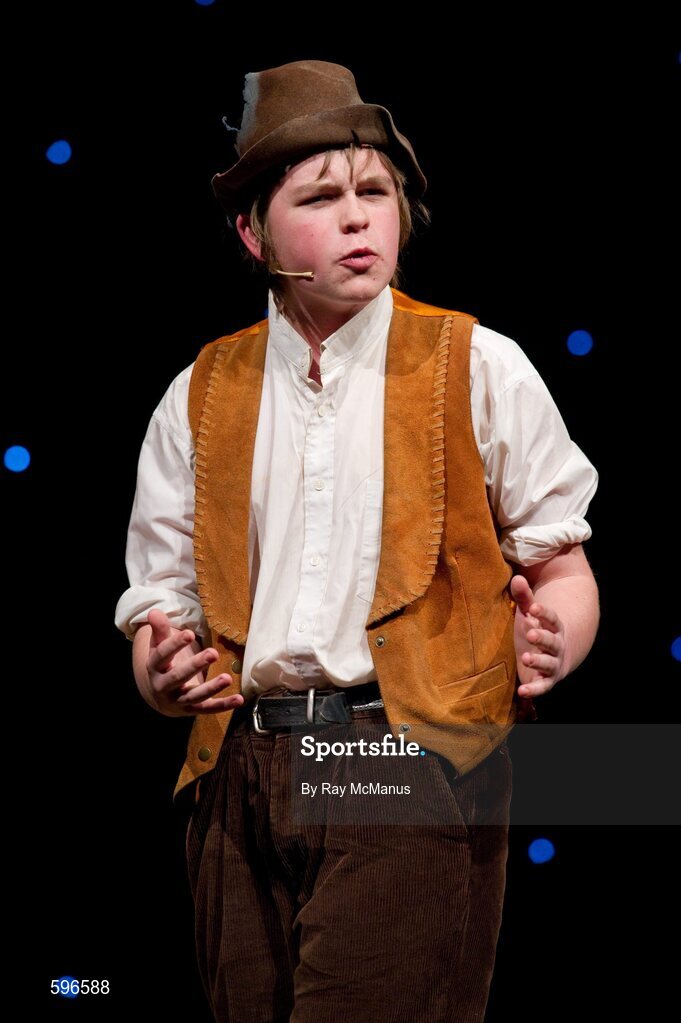 18 February 2012; Padraig Doran, a member of the Carnew Emmetts GAA Club, Co. Wicklow, who won the event, performing in the 'Novelty Act' competition in the All-Ireland Scór na nÓg Final 2012. Royal Theatre & Events Centre, Castlebar, Co. Mayo. Picture credit: Ray McManus / SPORTSFILE