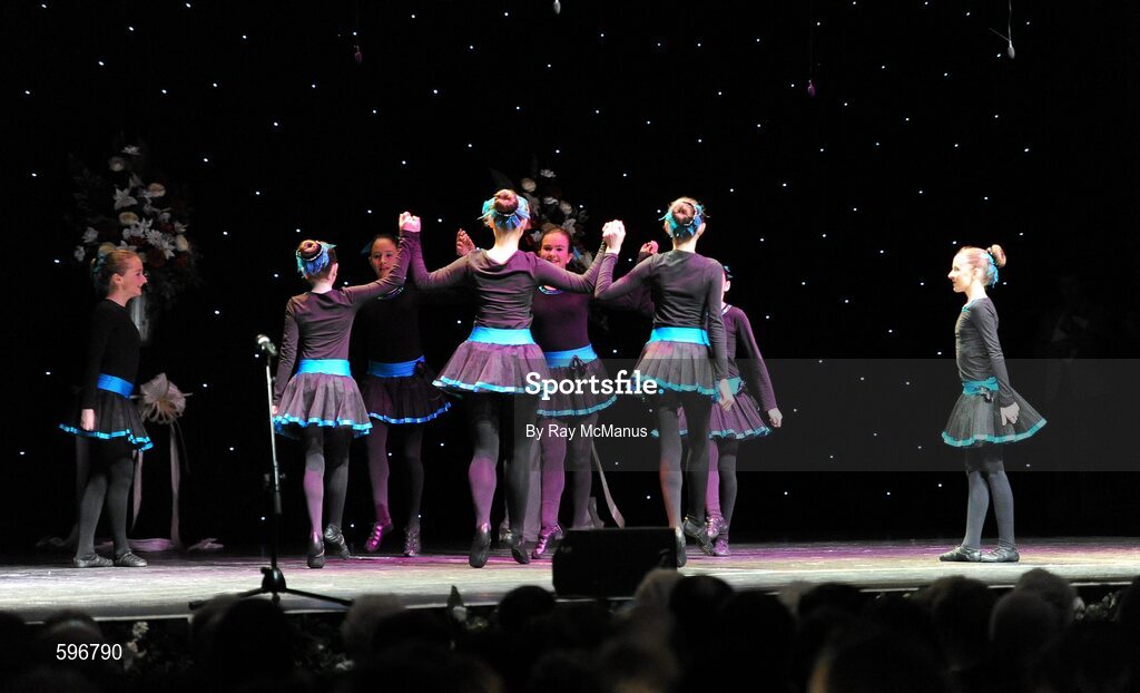 18 February 2012; The Crecora GAA Club, Co. Limerick, who won the event, performing in the 'Figure Dancing' competition during the All-Ireland Scór na nÓg Final 2012. Royal Theatre & Events Centre, Castlebar, Co. Mayo. Picture credit: Ray McManus / SPORTSFILE