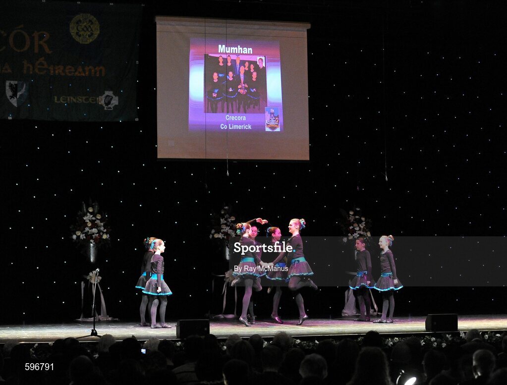 18 February 2012; The Crecora GAA Club, Co. Limerick, who won the event, performing in the 'Figure Dancing' competition during the All-Ireland Scór na nÓg Final 2012. Royal Theatre & Events Centre, Castlebar, Co. Mayo. Picture credit: Ray McManus / SPORTSFILE