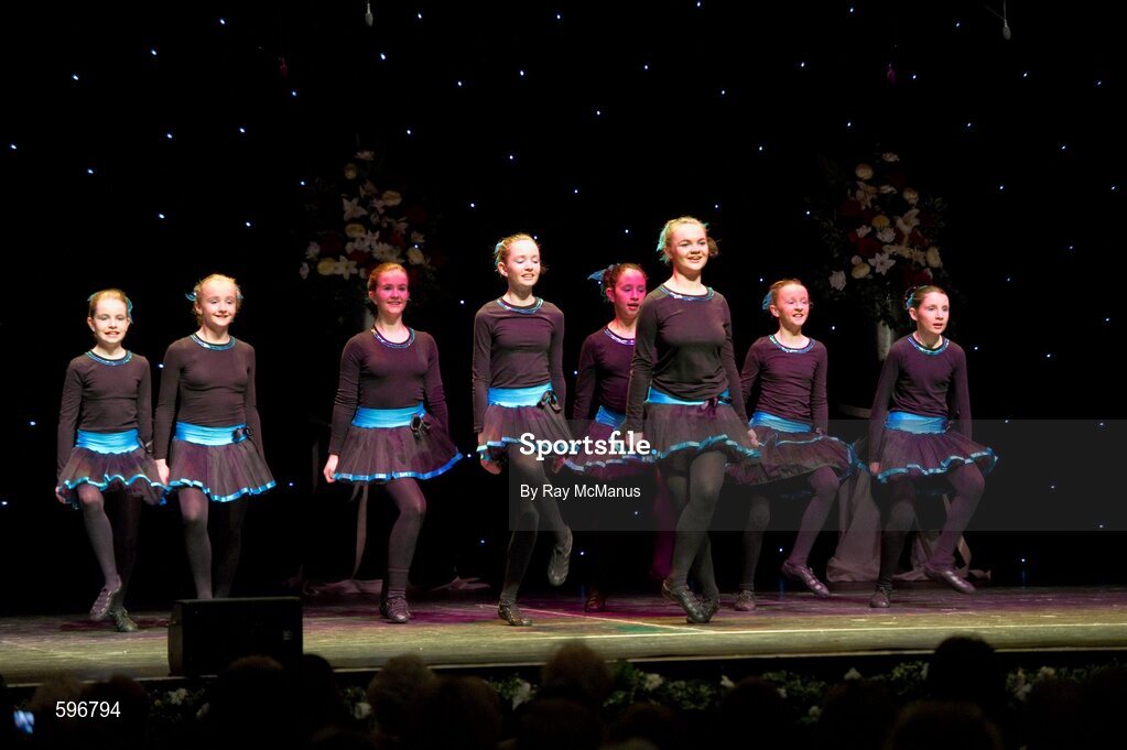 18 February 2012; The Crecora GAA Club, Co. Limerick, who won the event, performing in the 'Figure Dancing' competition during the All-Ireland Scór na nÓg Final 2012. Royal Theatre & Events Centre, Castlebar, Co. Mayo. Picture credit: Ray McManus / SPORTSFILE