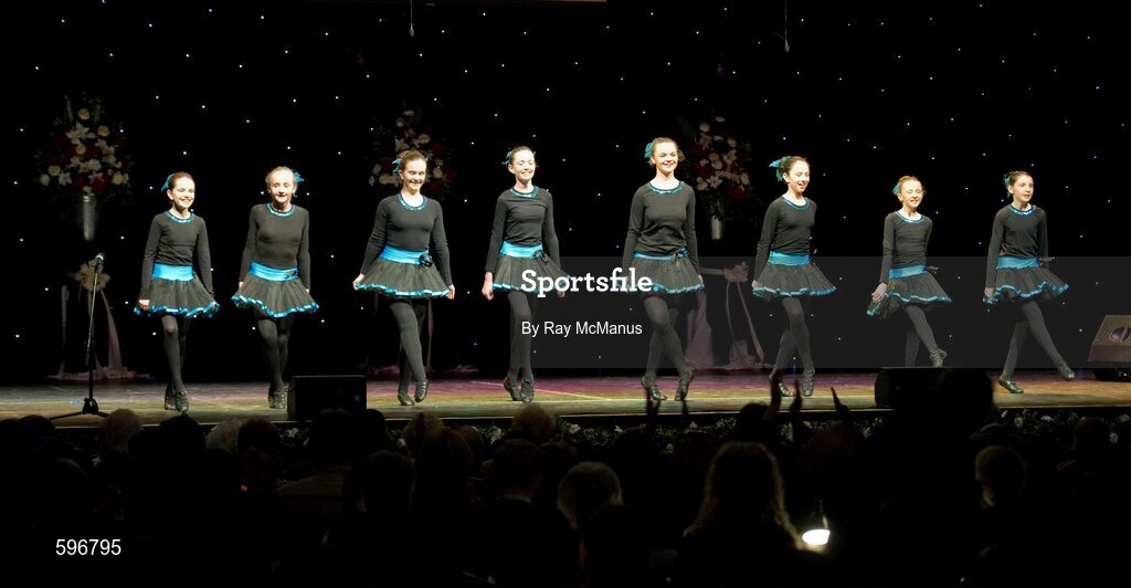 18 February 2012; The Crecora GAA Club, Co. Limerick, who won the event, performing in the 'Figure Dancing' competition during the All-Ireland Scór na nÓg Final 2012. Royal Theatre & Events Centre, Castlebar, Co. Mayo. Picture credit: Ray McManus / SPORTSFILE