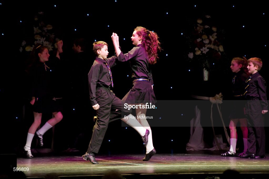18 February 2012; The Na Fianna GAA Club, Dublin, performing in the 'Figure Dancing' competition during the All-Ireland Scór na nÓg Final 2012. Royal Theatre & Events Centre, Castlebar, Co. Mayo. Picture credit: Ray McManus / SPORTSFILE