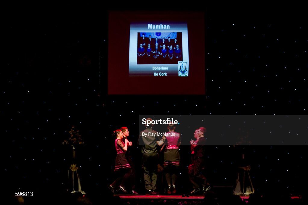18 February 2012; Boherbue GAA Club, Co. Cork, who won the contest, performing in the 'Set Dancing' competition in the All-Ireland Scór na nÓg Final 2012. Royal Theatre & Events Centre, Castlebar, Co. Mayo. Picture credit: Ray McManus / SPORTSFILE