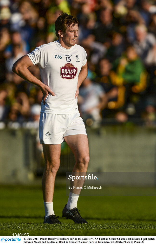 17 June 2017; Paddy Brophy of Kildare during the Leinster GAA Football Senior Championship Semi-Final match between Meath and Kildare at Bord na Móna O'Connor Park in Tullamore, Co Offaly. Photo by Piaras Ó Mídheach/Sportsfile