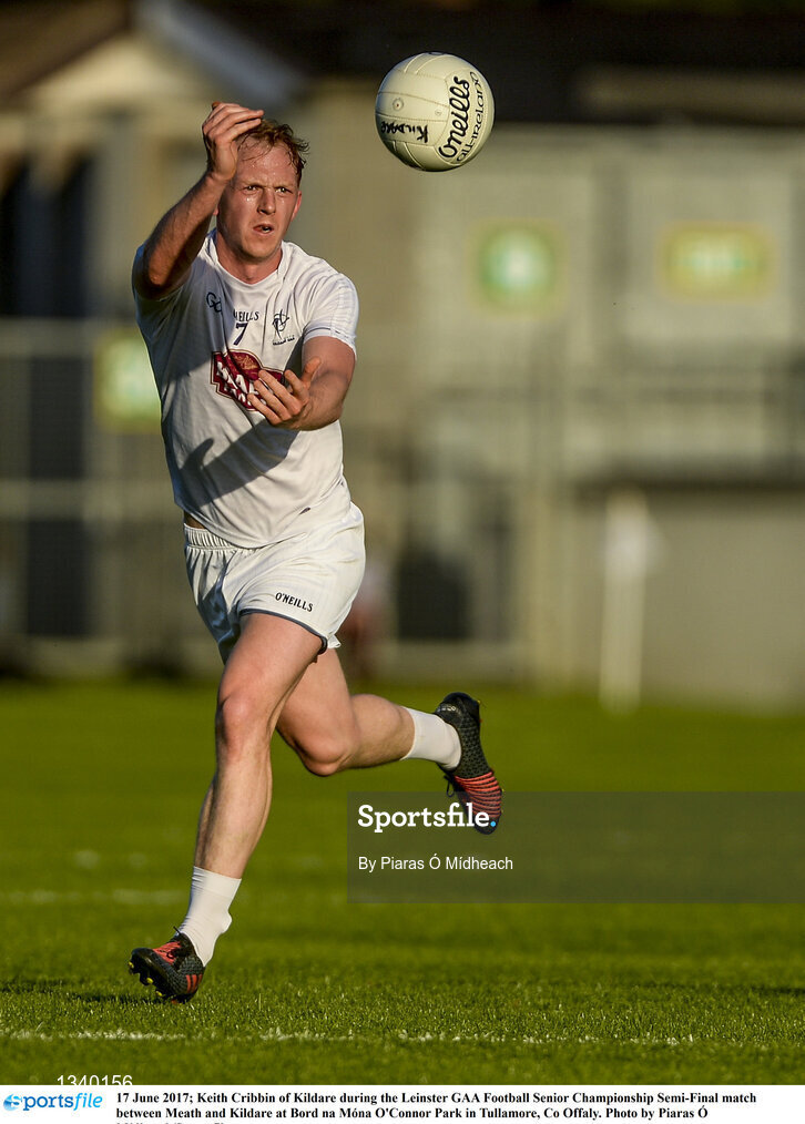 17 June 2017; Keith Cribbin of Kildare during the Leinster GAA Football Senior Championship Semi-Final match between Meath and Kildare at Bord na Móna O'Connor Park in Tullamore, Co Offaly. Photo by Piaras Ó Mídheach/Sportsfile