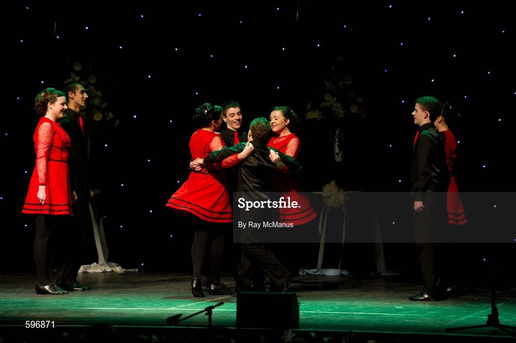 18 February 2012; Abbeyknockmoy GAA Club, Co. Galway, performing in the 'Set Dancing' competition in the All-Ireland Scór na nÓg Final 2012. Royal Theatre & Events Centre, Castlebar, Co. Mayo. Picture credit: Ray McManus / SPORTSFILE
