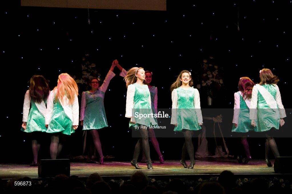 18 February 2012; The Whitecross GAA Club, Co. Armagh, performing in the 'Figure Dancing' competition during the All-Ireland Scór na nÓg Final 2012. Royal Theatre & Events Centre, Castlebar, Co. Mayo. Picture credit: Ray McManus / SPORTSFILE