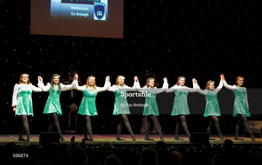 18 February 2012; The Whitecross GAA Club, Co. Armagh, performing in the 'Figure Dancing' competition during the All-Ireland Scór na nÓg Final 2012. Royal Theatre & Events Centre, Castlebar, Co. Mayo. Picture credit: Ray McManus / SPORTSFILE