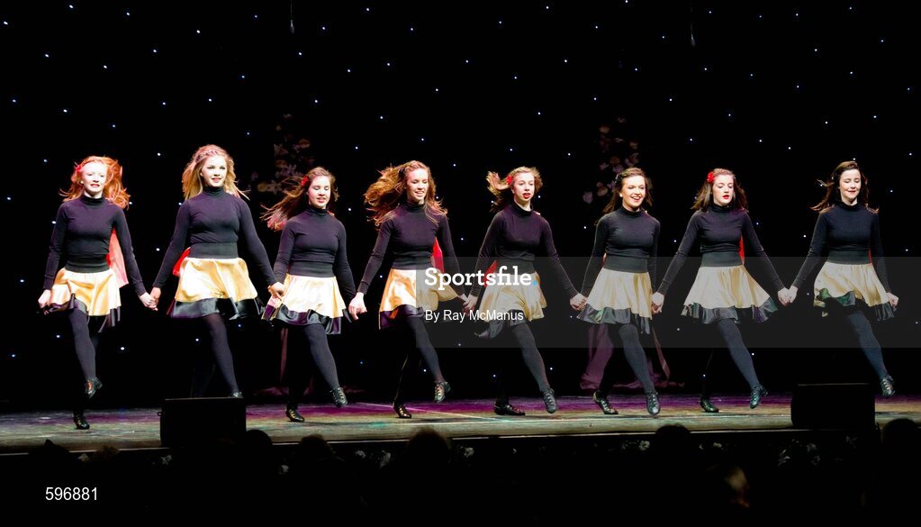 18 February 2012; The Castlebar Mitchels GAA Club, Co. Mayo, performing in the 'Figure Dancing' competition during the All-Ireland Scór na nÓg Final 2012. Royal Theatre & Events Centre, Castlebar, Co. Mayo. Picture credit: Ray McManus / SPORTSFILE