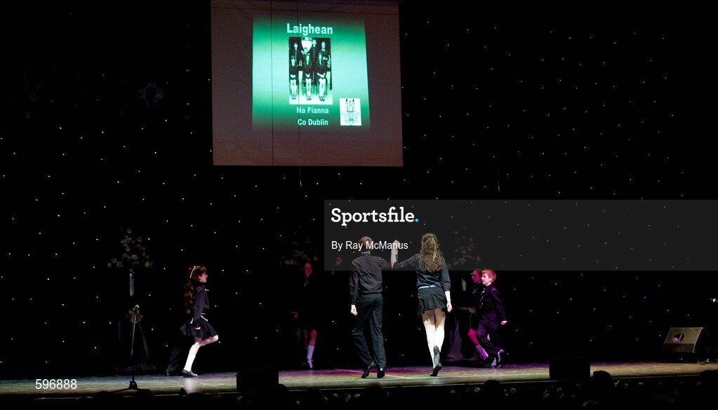18 February 2012; The Na Fianna GAA Club, Dublin, performing in the 'Figure Dancing' competition during the All-Ireland Scór na nÓg Final 2012. Royal Theatre & Events Centre, Castlebar, Co. Mayo. Picture credit: Ray McManus / SPORTSFILE