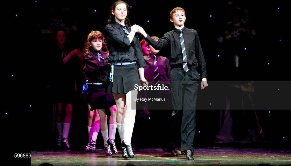 18 February 2012; The Na Fianna GAA Club, Dublin, performing in the 'Figure Dancing' competition during the All-Ireland Scór na nÓg Final 2012. Royal Theatre & Events Centre, Castlebar, Co. Mayo. Picture credit: Ray McManus / SPORTSFILE