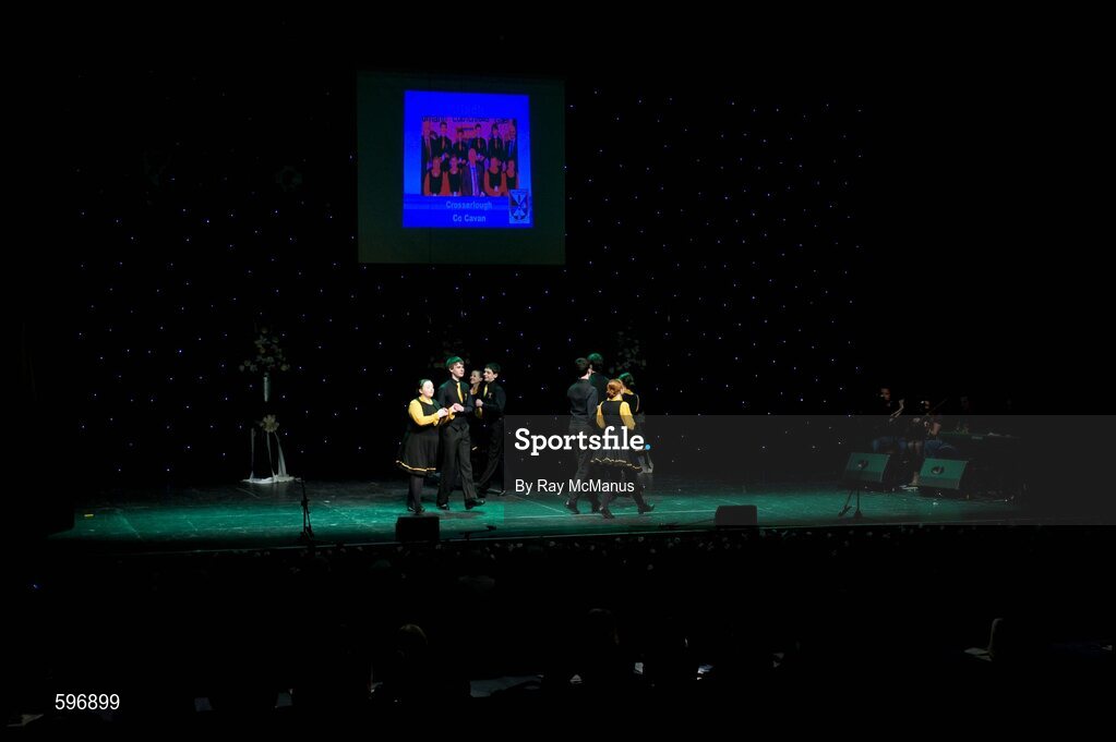 18 February 2012; Crosserlough GAA Club, Co. Cavan, performing in the 'Set Dancing' competition in the All-Ireland Scór na nÓg Final 2012. Royal Theatre & Events Centre, Castlebar, Co. Mayo. Picture credit: Ray McManus / SPORTSFILE