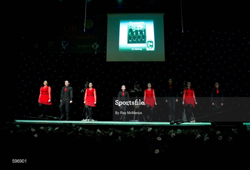 18 February 2012; Abbeyknockmoy GAA Club, Co. Galway, performing in the 'Set Dancing' competition in the All-Ireland Scór na nÓg Final 2012. Royal Theatre & Events Centre, Castlebar, Co. Mayo. Picture credit: Ray McManus / SPORTSFILE