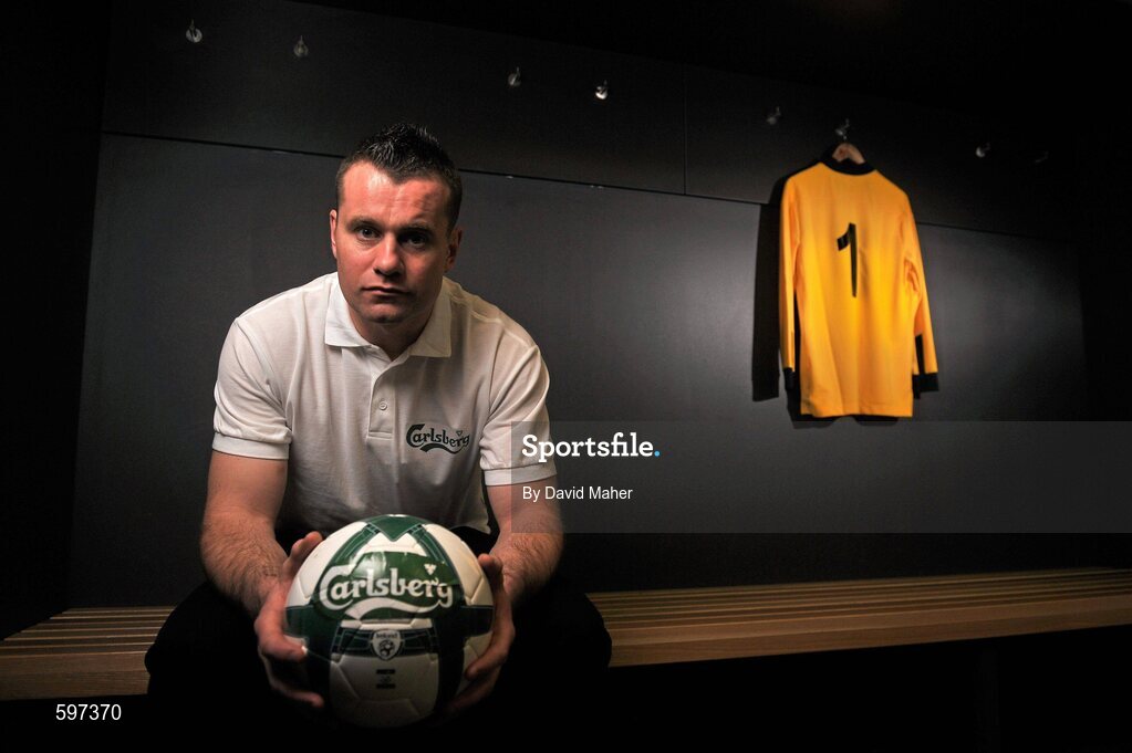 22 February 2012; Carlsberg, official beer to the Irish football team and UEFA Euro 2012TM, have announced that Republic of Ireland goalkeeper Shay Given will be their new UEFA Euro 2012TM Ambassador. Check out the Carlsberg Ireland Football Facebook page www.facebook.com/carlsbergfootball  for a chance to win prizes including VIP trips to UEFA Euro 2012TM; a trip to watch Shay and his club in action; UEFA Euro 2012TM goodies and tickets; special access to the UEFA EURO trophy and exclusive ‘behind the scenes’ content from the YBIG trip to Poland and the Republic of Ireland camp. Aviva Stadium, Lansdowne Road, Dublin. Picture credit: David Maher / SPORTSFILE
