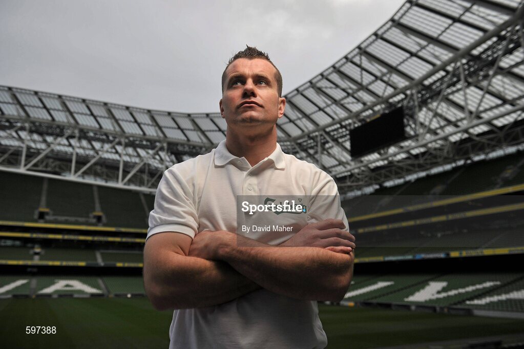22 February 2012; Carlsberg, official beer to the Irish football team and UEFA Euro 2012TM, have announced that Republic of Ireland goalkeeper Shay Given will be their new UEFA Euro 2012TM Ambassador. Check out the Carlsberg Ireland Football Facebook page www.facebook.com/carlsbergfootball  for a chance to win prizes including VIP trips to UEFA Euro 2012TM; a trip to watch Shay and his club in action; UEFA Euro 2012TM goodies and tickets; special access to the UEFA EURO trophy and exclusive ‘behind the scenes’ content from the YBIG trip to Poland and the Republic of Ireland camp. Aviva Stadium, Lansdowne Road, Dublin. Picture credit: David Maher / SPORTSFILE