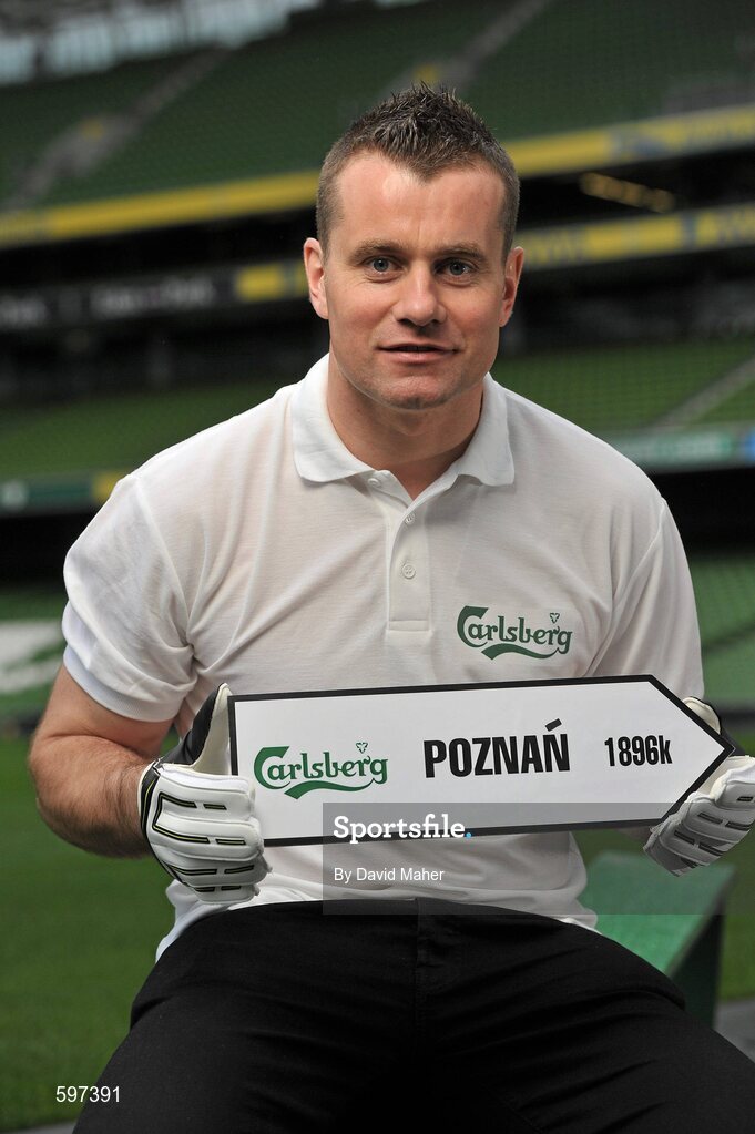 22 February 2012; Carlsberg, official beer to the Irish football team and UEFA Euro 2012TM, have announced that Republic of Ireland goalkeeper Shay Given will be their new UEFA Euro 2012TM Ambassador. Check out the Carlsberg Ireland Football Facebook page www.facebook.com/carlsbergfootball  for a chance to win prizes including VIP trips to UEFA Euro 2012TM; a trip to watch Shay and his club in action; UEFA Euro 2012TM goodies and tickets; special access to the UEFA EURO trophy and exclusive ‘behind the scenes’ content from the YBIG trip to Poland and the Republic of Ireland camp. Aviva Stadium, Lansdowne Road, Dublin. Picture credit: David Maher / SPORTSFILE