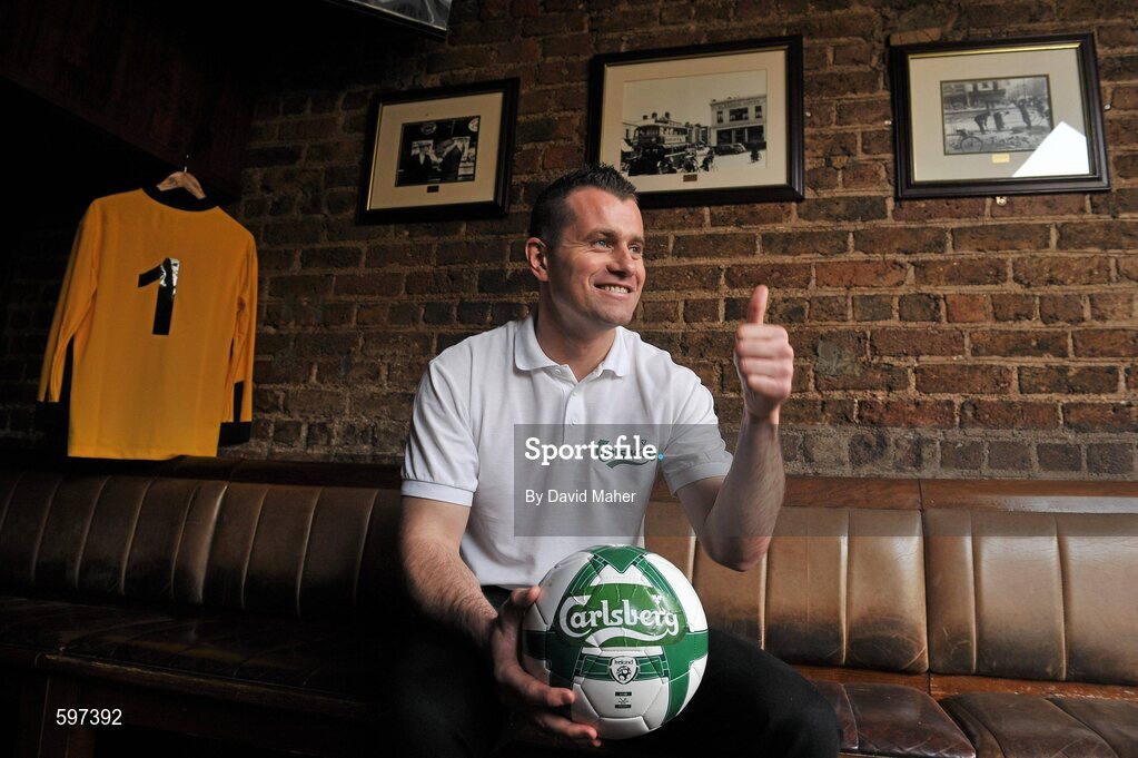 22 February 2012; Carlsberg, official beer to the Irish football team and UEFA Euro 2012TM, have announced that Republic of Ireland goalkeeper Shay Given will be their new UEFA Euro 2012TM Ambassador. Check out the Carlsberg Ireland Football Facebook page www.facebook.com/carlsbergfootball  for a chance to win prizes including VIP trips to UEFA Euro 2012TM; a trip to watch Shay and his club in action; UEFA Euro 2012TM goodies and tickets; special access to the UEFA EURO trophy and exclusive ‘behind the scenes’ content from the YBIG trip to Poland and the Republic of Ireland camp. Aviva Stadium, Lansdowne Road, Dublin. Picture credit: David Maher / SPORTSFILE