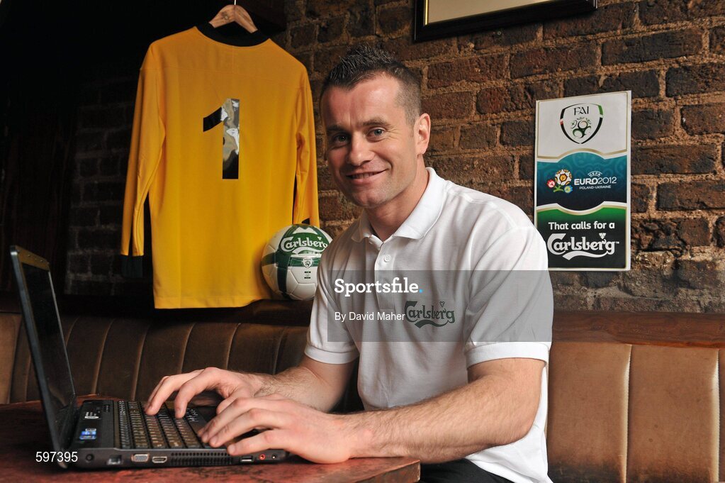 22 February 2012; Carlsberg, official beer to the Irish football team and UEFA Euro 2012TM, have announced that Republic of Ireland goalkeeper Shay Given will be their new UEFA Euro 2012TM Ambassador. Check out the Carlsberg Ireland Football Facebook page www.facebook.com/carlsbergfootball  for a chance to win prizes including VIP trips to UEFA Euro 2012TM; a trip to watch Shay and his club in action; UEFA Euro 2012TM goodies and tickets; special access to the UEFA EURO trophy and exclusive ‘behind the scenes’ content from the YBIG trip to Poland and the Republic of Ireland camp. Aviva Stadium, Lansdowne Road, Dublin. Picture credit: David Maher / SPORTSFILE