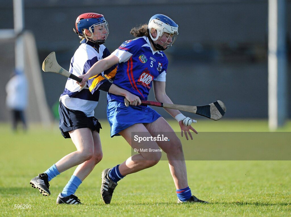 18 February 2012; Patricia Jackman, Waterford Institute of Technology, in action against Sandra Tannian, University College Dublin. 2012 Ashbourne Cup Semi-Final B, Waterford Institute of Technology v University College Dublin, Waterford IT, Waterford. Picture credit: Matt Browne / SPORTSFILE