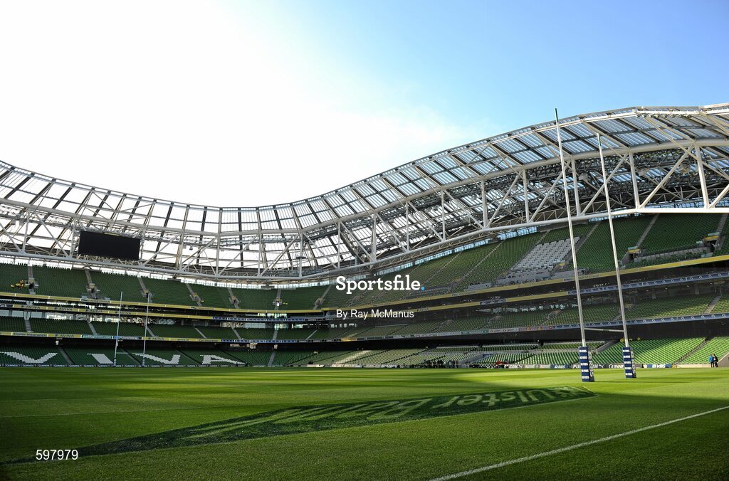 25 February 2012; A general view of the Aviva Stadium before the game. RBS Six Nations Rugby Championship, Ireland v Italy, Aviva Stadium, Lansdowne Road, Dublin. Picture credit: Ray McManus / SPORTSFILE