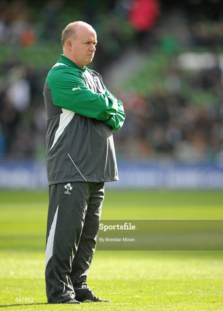 25 February 2012; Ireland head coach Declan Kidney. RBS Six Nations Rugby Championship, Ireland v Italy, Aviva Stadium, Lansdowne Road, Dublin. Picture credit: Brendan Moran / SPORTSFILE