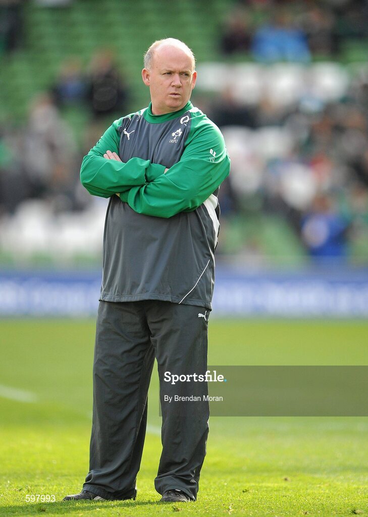 25 February 2012; Ireland head coach Declan Kidney. RBS Six Nations Rugby Championship, Ireland v Italy, Aviva Stadium, Lansdowne Road, Dublin. Picture credit: Brendan Moran / SPORTSFILE