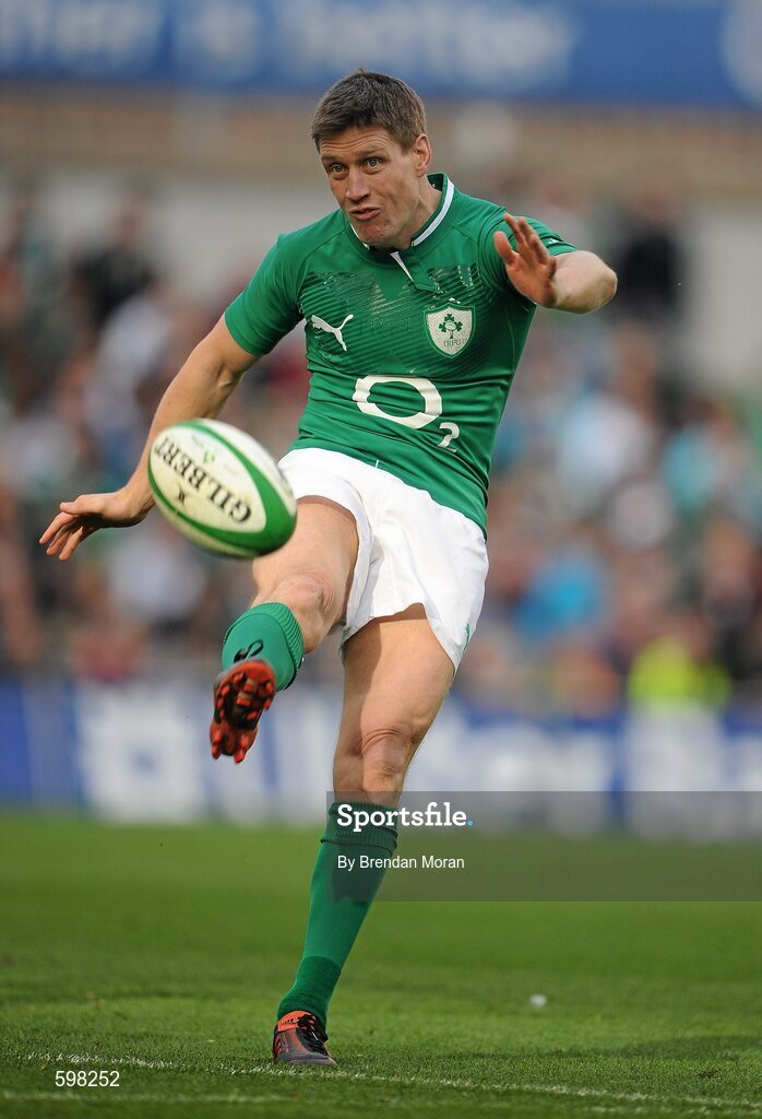 25 February 2012; Ronan O'Gara, Ireland. RBS Six Nations Rugby Championship, Ireland v Italy, Aviva Stadium, Lansdowne Road, Dublin. Picture credit: Brendan Moran / SPORTSFILE