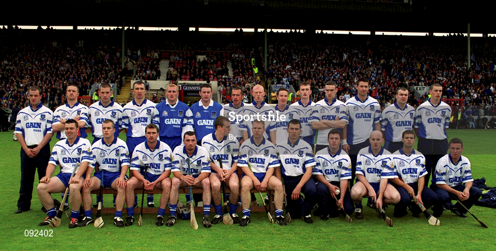 30 June 2002; Waterford senior hurling squad. Waterford v Tipperary, Guinness Munster Hurling Final, Pairc Ui Chaoimh, Cork. Picture credit; Ray McManus / SPORTSFILE