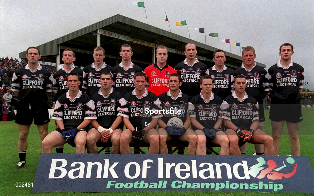 30 June 2002; Sligo team, Galway v Sligo, Connacht Senior Football Championship Final, McHale Park, Castlebar, Mayo. Picture credit; David Maher / SPORTSFILE