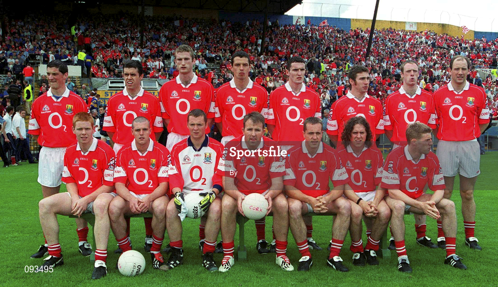 14 July 2002; The Cork team. Cork v Tipperary, Bank of Ireland Munster Senior Football Final, Semple Stadium, Thurles, Co. Tipperary. Picture credit; Brendan Moran / SPORTSFILE