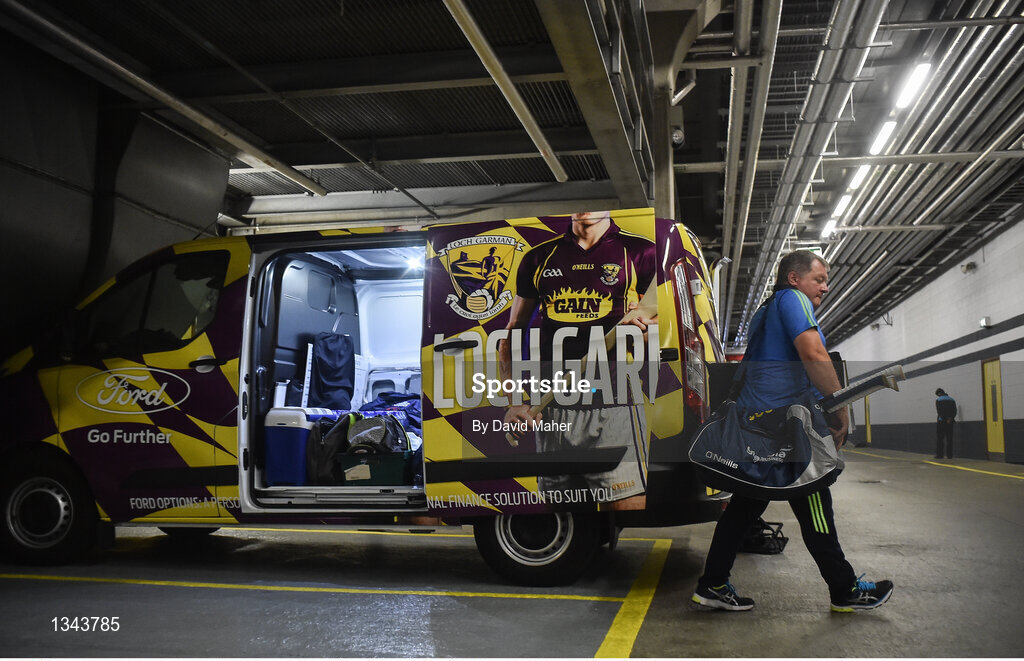 2 July 2017; Wexford kitman Nigel Delaney carries the equipment bags to the dressing room before the Leinster GAA Hurling Senior Championship Final match between Galway and Wexford at Croke Park in Dublin. Photo by David Maher/Sportsfile