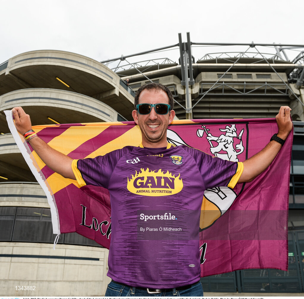 2 July 2017; Wexford supporter Darren Cuddihy ahead of the Leinster GAA Hurling Senior Championship Final match between Galway and Wexford at Croke Park in Dublin. Photo by Piaras Ó Mídheach/Sportsfile