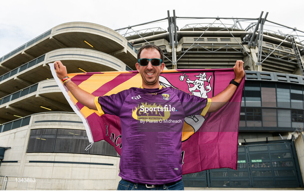 2 July 2017; Wexford supporter Darren Cuddihy ahead of the Leinster GAA Hurling Senior Championship Final match between Galway and Wexford at Croke Park in Dublin. Photo by Piaras Ó Mídheach/Sportsfile