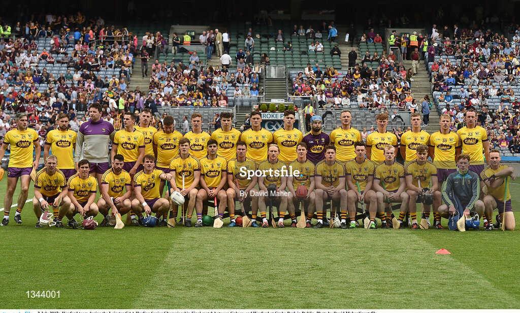 2 July 2017; The Wexford squad before the Leinster GAA Hurling Senior Championship Final match between Galway and Wexford at Croke Park in Dublin. Photo by David Maher/Sportsfile