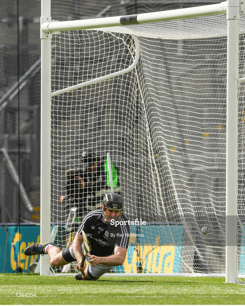 2 July 2017; The Galway goalkeeper Colm Callanan saves a 40th minute penalty for Wexford during the Leinster GAA Hurling Senior Championship Final match between Galway and Wexford at Croke Park in Dublin. Photo by Ray McManus/Sportsfile