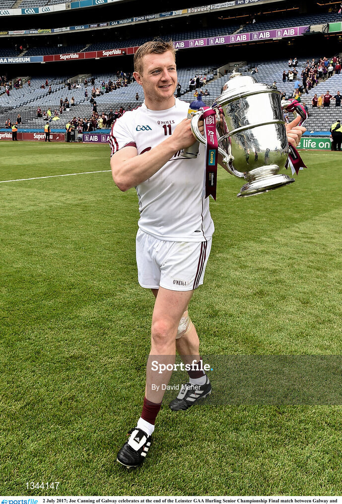 2 July 2017; Joe Canning of Galway celebrates at the end of the Leinster GAA Hurling Senior Championship Final match between Galway and Wexford at Croke Park in Dublin. Photo by David Maher/Sportsfile
