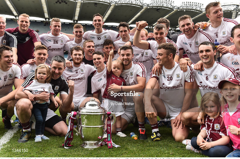 2 July 2017; Galway players celebrate at the end of the Leinster GAA Hurling Senior Championship Final match between Galway and Wexford at Croke Park in Dublin. Photo by David Maher/Sportsfile