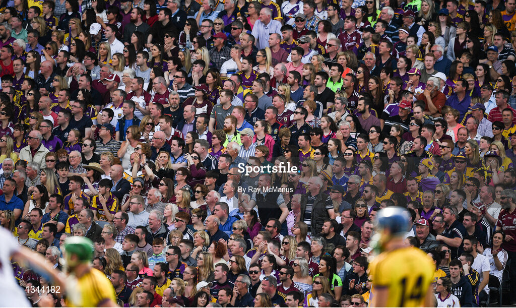 2 July 2017; A section of the record attendance of 60,032 watch the game from the comfort of the Hogan Stand Wexford during the Leinster GAA Hurling Senior Championship Final match between Galway and Wexford at Croke Park in Dublin. Photo by Ray McManus/Sportsfile