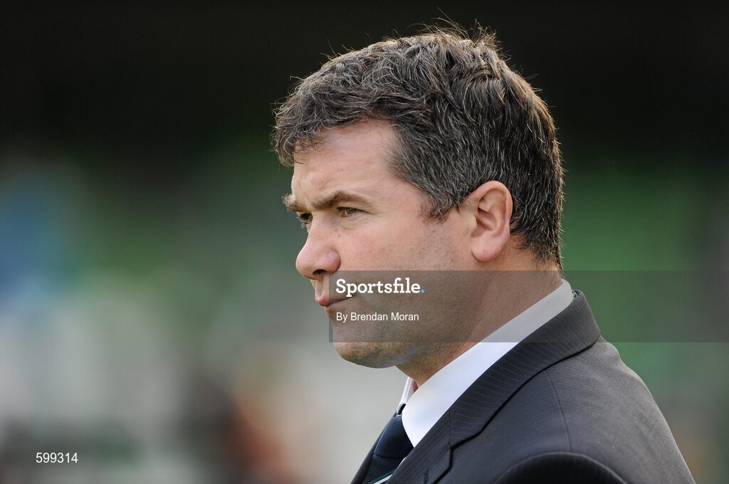 25 February 2012; Ireland stand-in forwards coach Anthony Foley before the game. RBS Six Nations Rugby Championship, Ireland v Italy, Aviva Stadium, Lansdowne Road, Dublin. Picture credit: Brendan Moran / SPORTSFILE