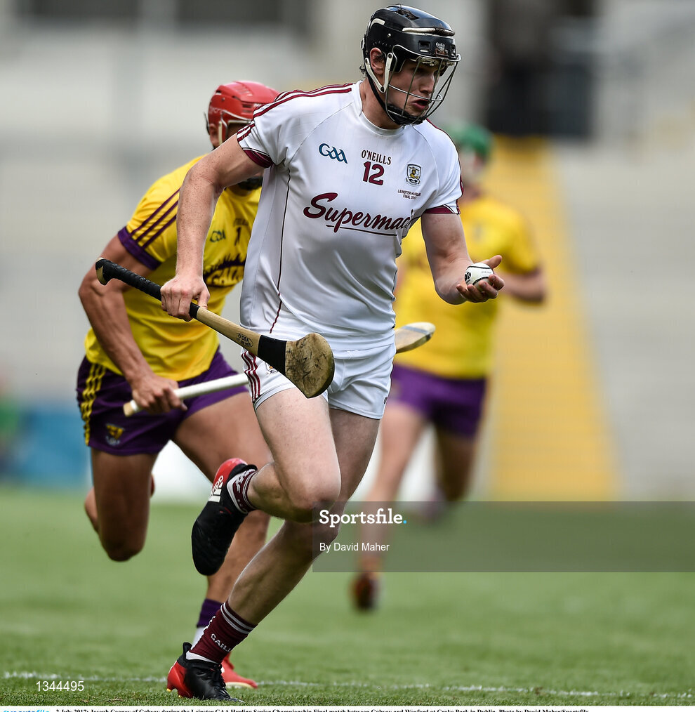 2 July 2017; Joseph Cooney of Galway during the Leinster GAA Hurling Senior Championship Final match between Galway and Wexford at Croke Park in Dublin. Photo by David Maher/Sportsfile