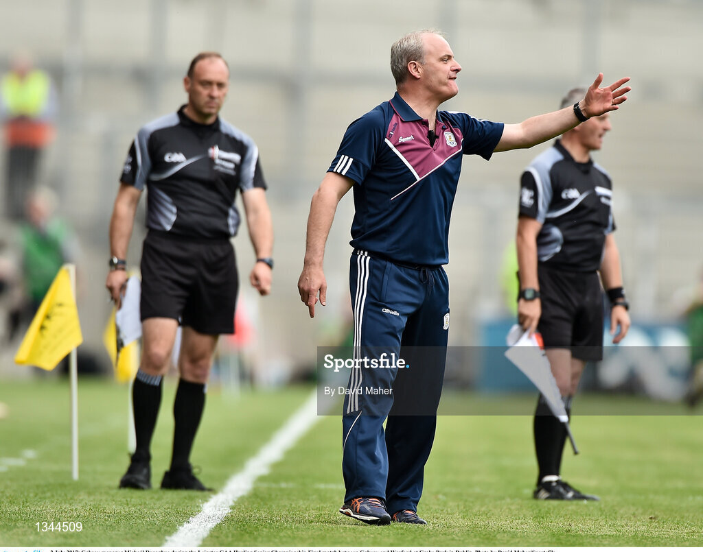 2 July 2017; Galway manager Micheál Donoghue during the Leinster GAA Hurling Senior Championship Final match between Galway and Wexford at Croke Park in Dublin. Photo by David Maher/Sportsfile