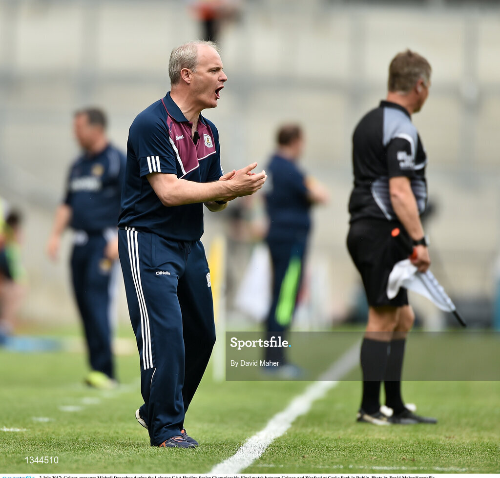 2 July 2017; Galway manager Micheál Donoghue during the Leinster GAA Hurling Senior Championship Final match between Galway and Wexford at Croke Park in Dublin. Photo by David Maher/Sportsfile