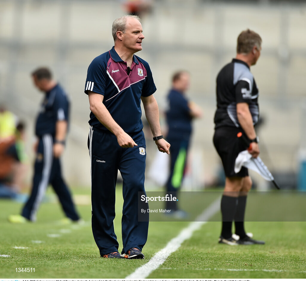 2 July 2017; Galway manager Micheál Donoghue during the Leinster GAA Hurling Senior Championship Final match between Galway and Wexford at Croke Park in Dublin. Photo by David Maher/Sportsfile