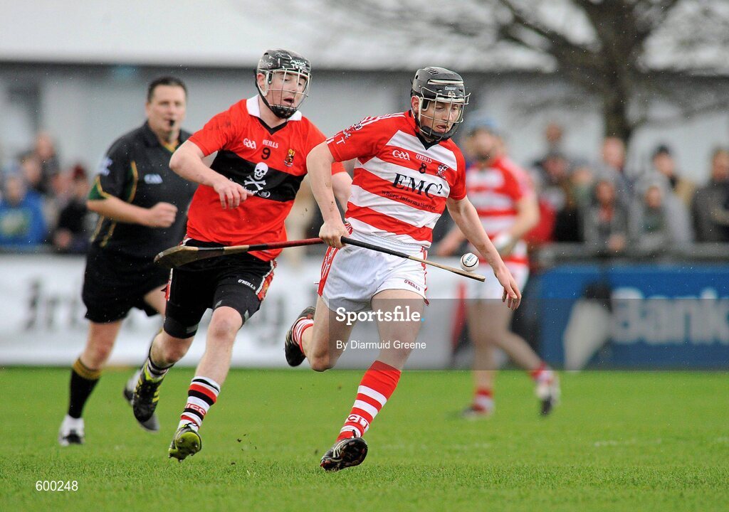 3 March 2012; Jamie Coughlan, CIT, in action against Brian Murray, UCC. Irish Daily Mail Fitzgibbon Cup Final, University College Cork v Cork Institute of Technology, Mardyke Arena, Cork. Picture credit: Diarmuid Greene / SPORTSFILE