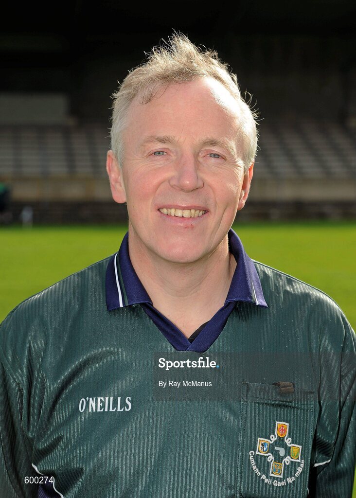 3 March 2012; Referee Michael Duffy, Tipperary. Tesco All-Ireland Post Primary Schools Senior A Semi-Final, St Leo’s, Carlow v Colaiste Ide agus Iosef, Limerick, McDonagh Park, Nenagh, Co. Tipperary. Picture credit: Ray McManus / SPORTSFILE
